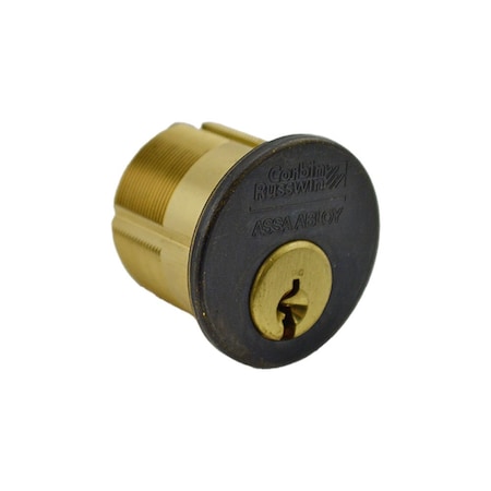 Corbin Russwin 1-1/8" Standard Mortise Cylinder with Cloverleaf Cam and 6 Pin D1 Keyway Oil Rubbed Bronze CR1000118A01613D1